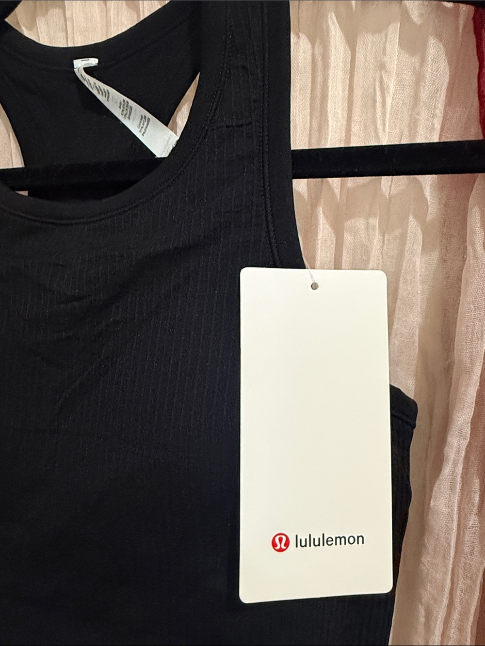 lululemon Black Ribbed Racerback Tank - Picture 3 of 6